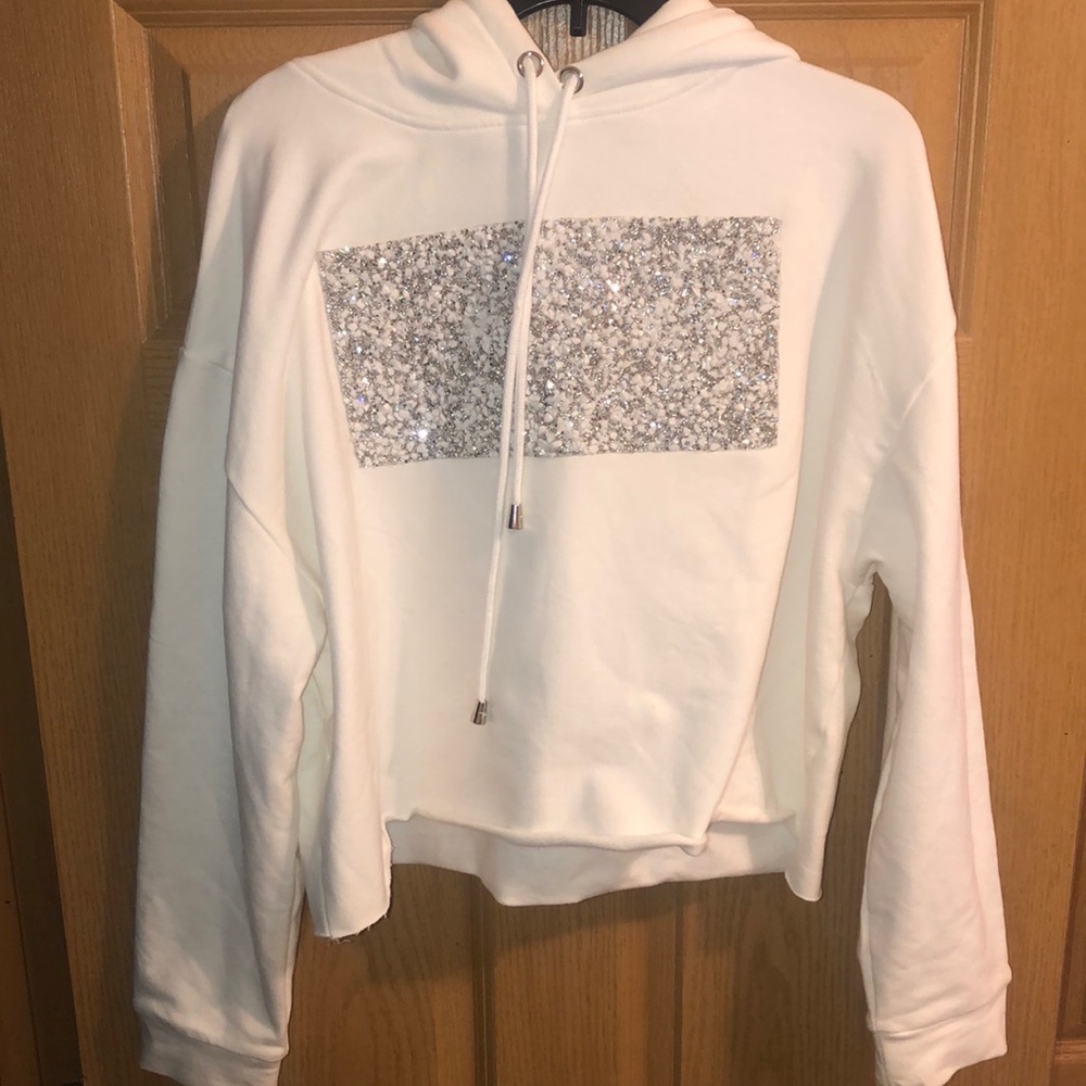 Cropped Rhinestone Gracia Hoodie